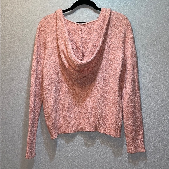 Crave Fame Blush V Neck Hoodie Sweater Medium - Picture 2 of 7